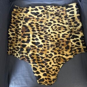 Kortni Jeane Jaguar High-Waisted Swim Bottoms (XS)